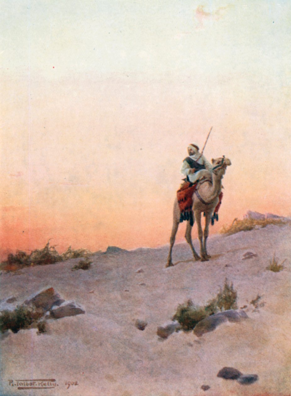 Un éclaireur du désert (lithographie couleur) - Robert George Talbot Kelly