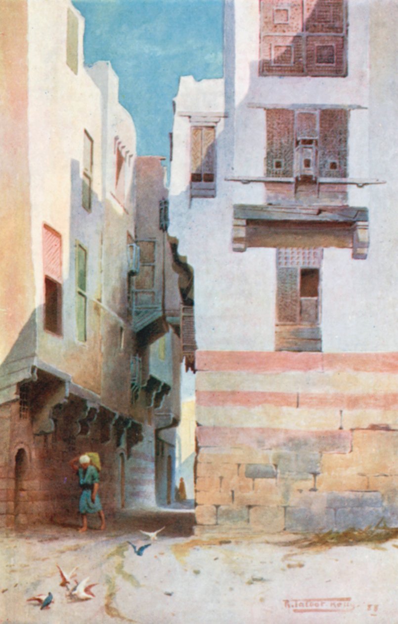 Une rue à Bulak (lithographie couleur) - Robert George Talbot Kelly