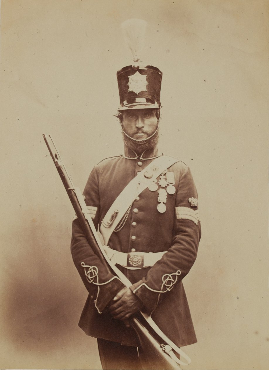 Sergent-major John Paul, Royal Sappers and Miners, 1856 - Robert Howlett
