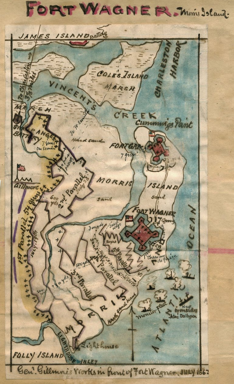 Fort Wagner. Île Morris LOC gvhs01.vhs00230 - Robert Knox Sneden