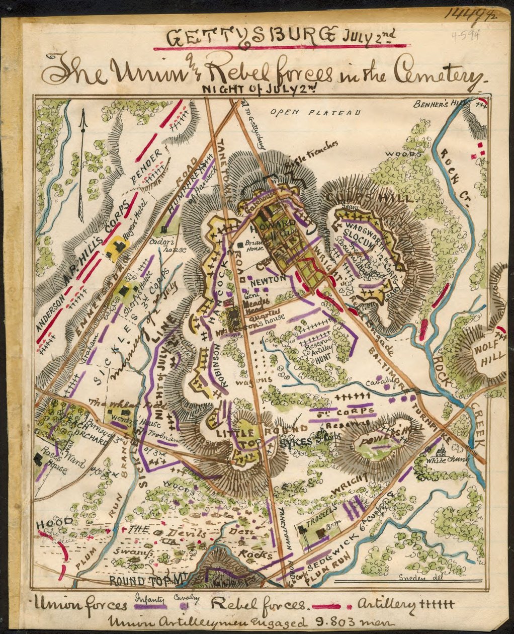 Gettysburg 2 juillet Les forces de l