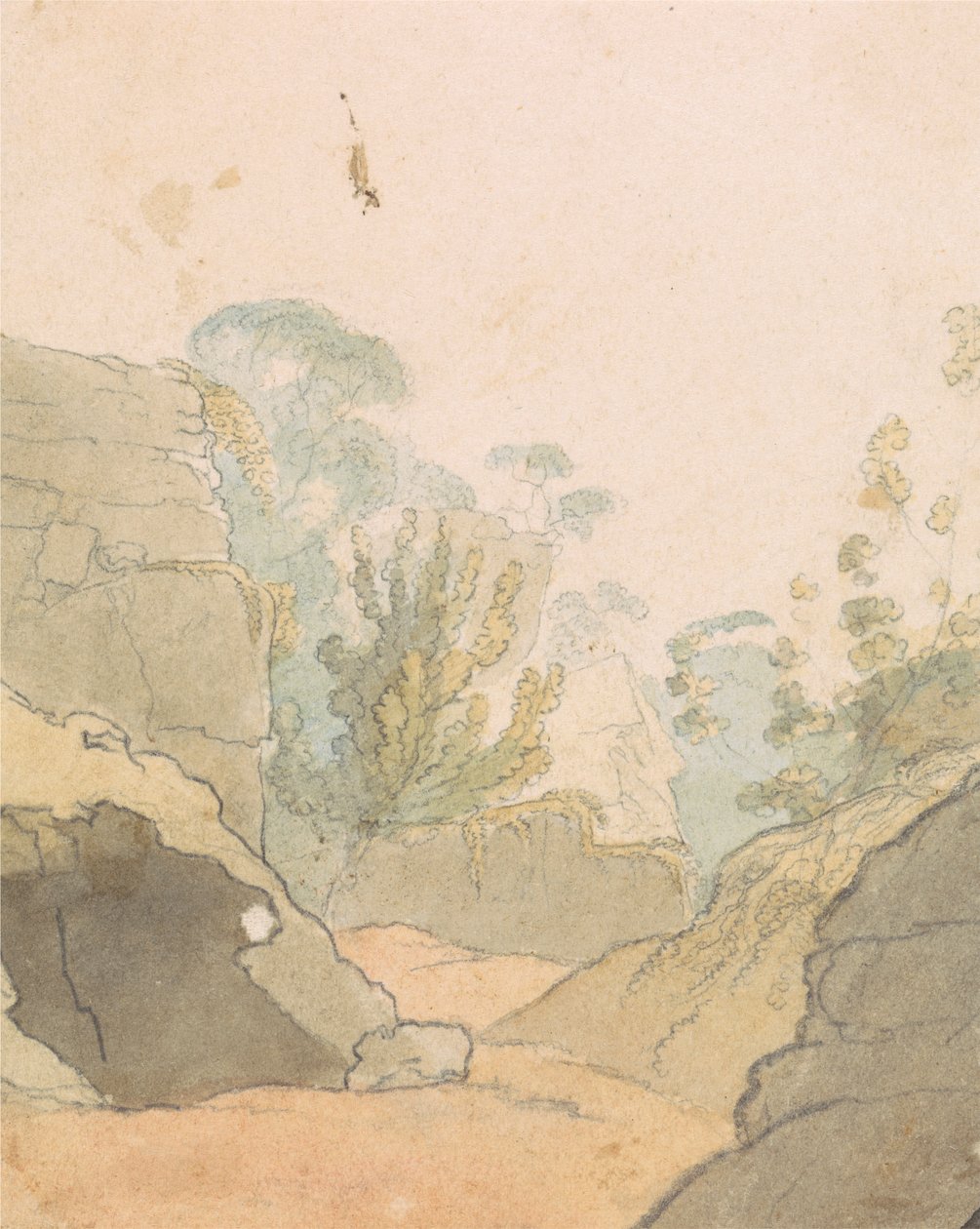 Paysage avec rochers - Robert Mabon