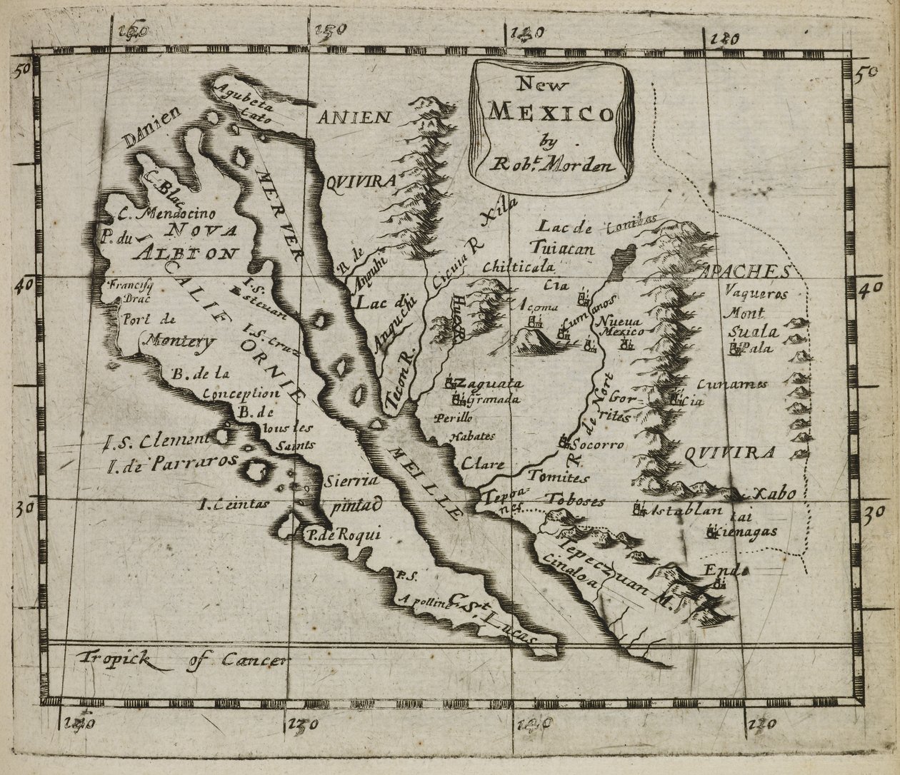 Carte du Nouveau-Mexique - Robert Morden