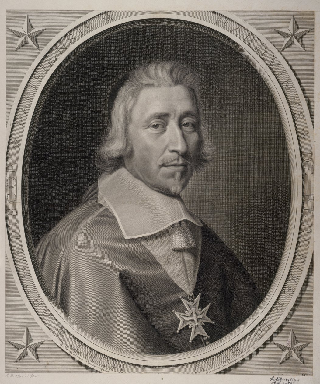 Hardouin de Péréfixe de Beaumont, archevêque de Paris. 1665. - Robert Nanteuil