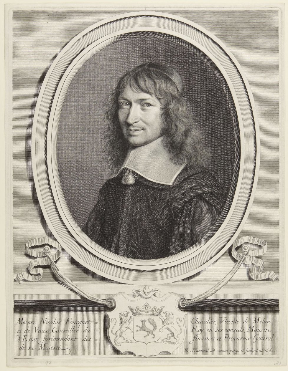 Nicolas Fouquet, vicomte de Melun et de Vaux - Robert Nanteuil
