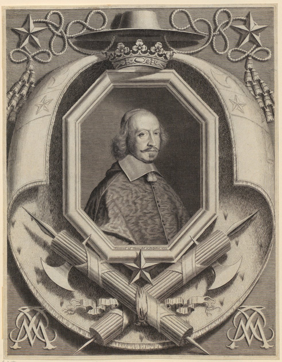 Portrait du cardinal Jules Mazarin - Robert Nanteuil