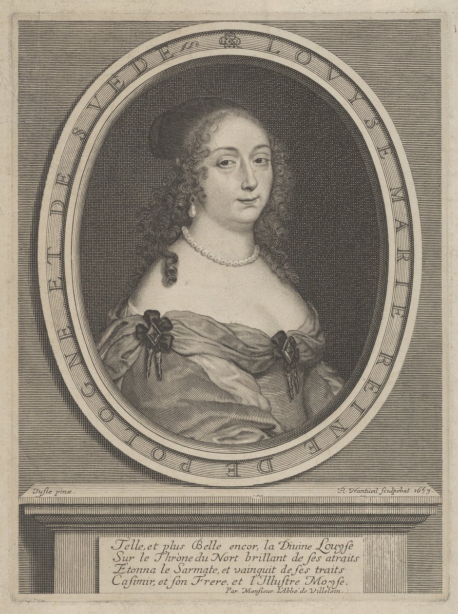 Portrait de Louise Marie, reine de Pologne et de Suède - Robert Nanteuil