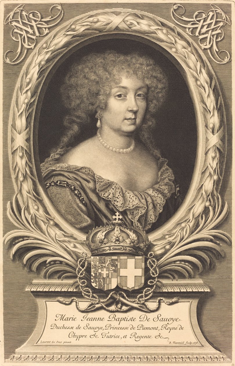 Marie-Jeanne-Baptiste, Duchesse de Savoie - Robert Nanteuil after Laurent Dufour