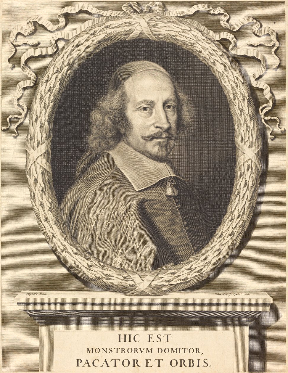 Cardinal Jules Mazarin - Robert Nanteuil after Pierre Mignard I