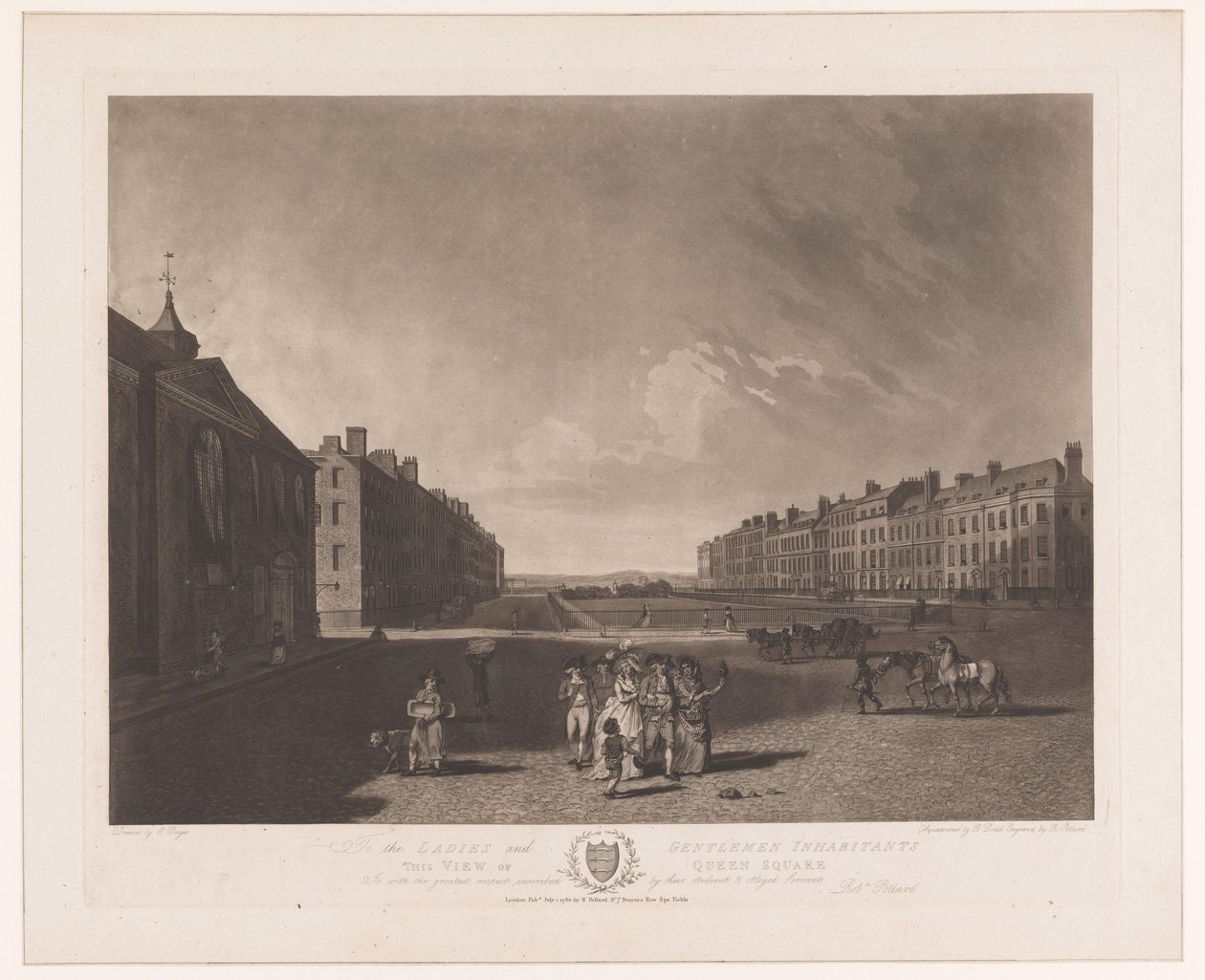Vue de Queen Square à Londres - Robert Pollard (I)