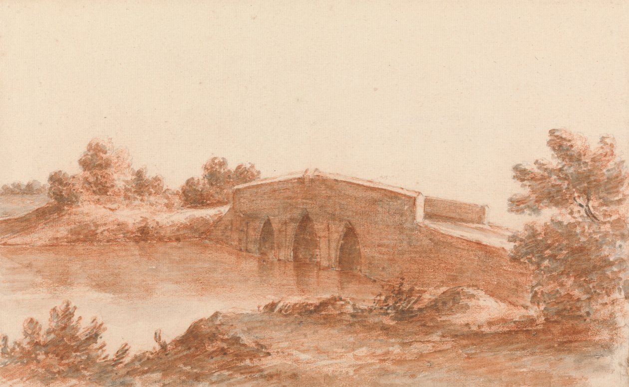 Un pont dans un paysage - Robert Price