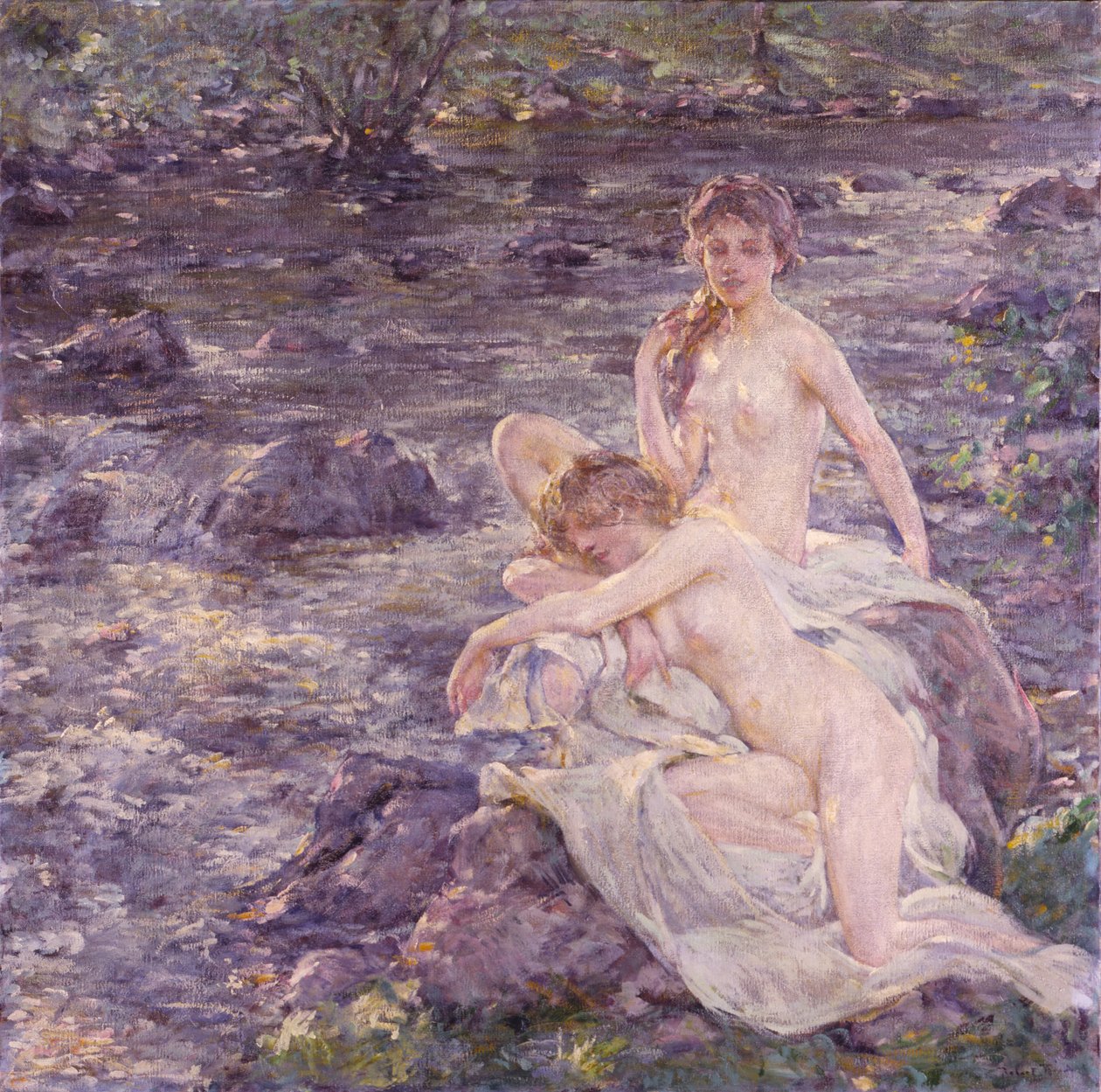 Les Baigneuses, fin 19e-début 20e siècle - Robert Reid
