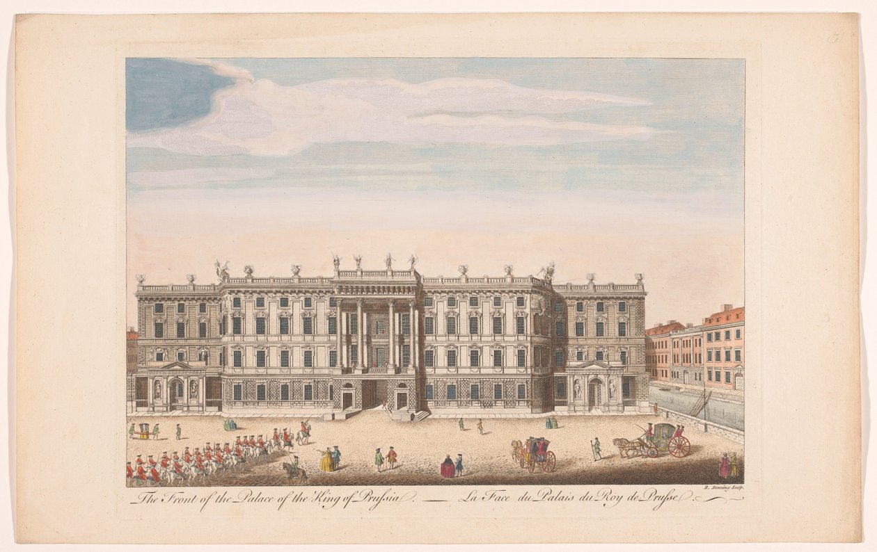 Vue de la façade du château de Berlin à Berlin (The front of the palace of the king of Prussia) - Robert Sayer (possibly)