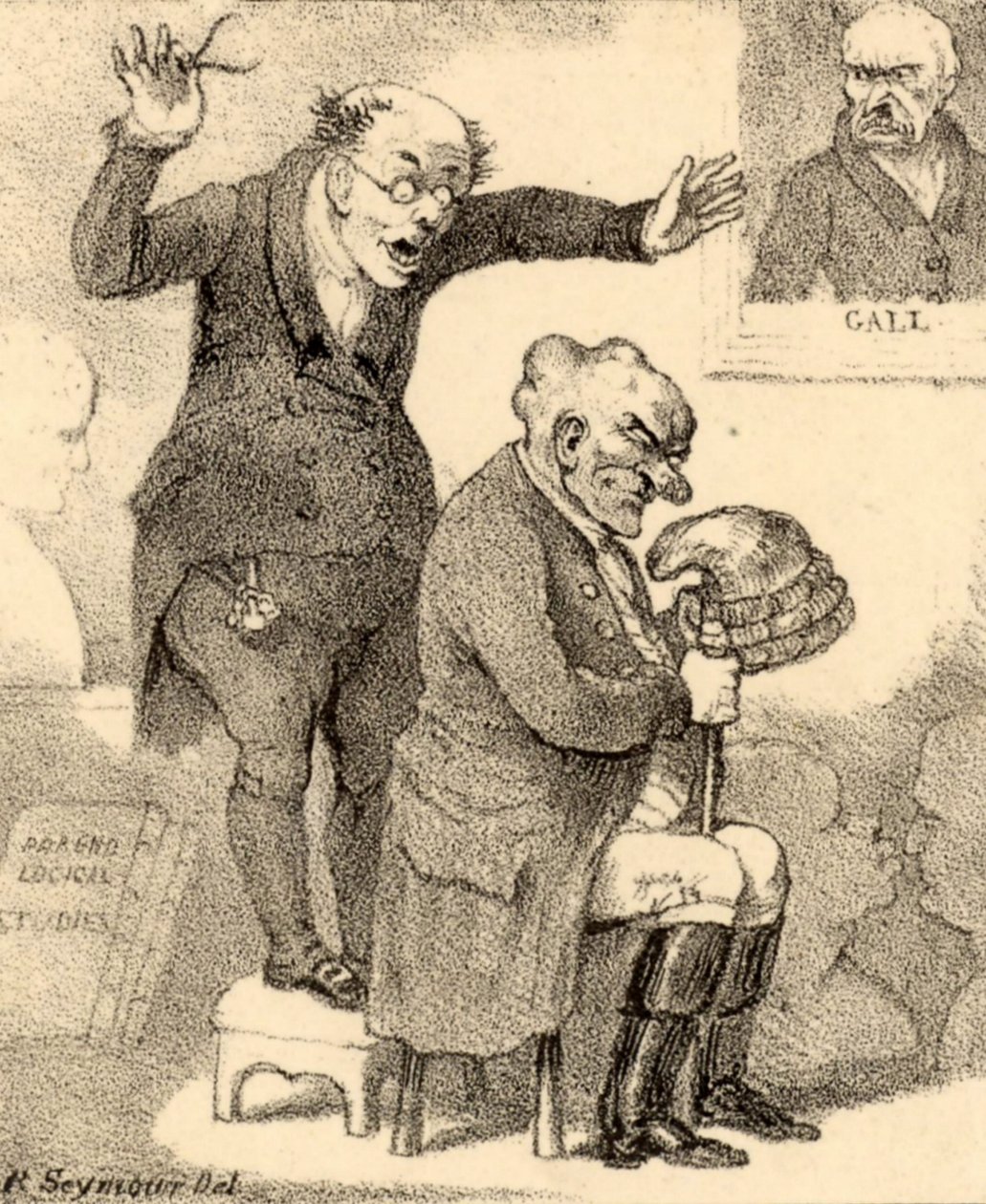 Phrenologue étonné par la tête du patient - Robert Seymour