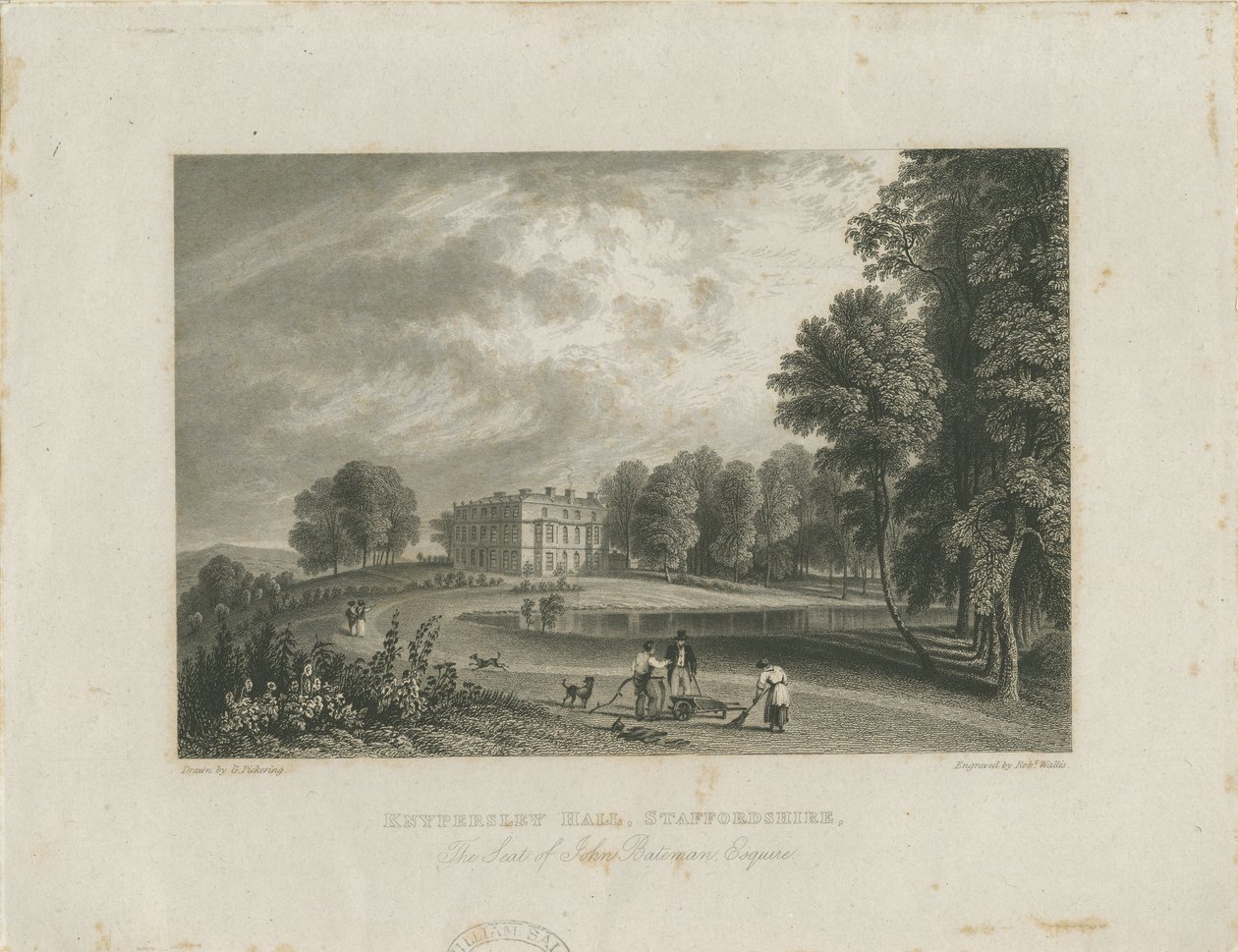 Biddulph - Knypersley Hall [nouveau] : gravure sur acier, nd [?19e siècle] - Robert Wallis