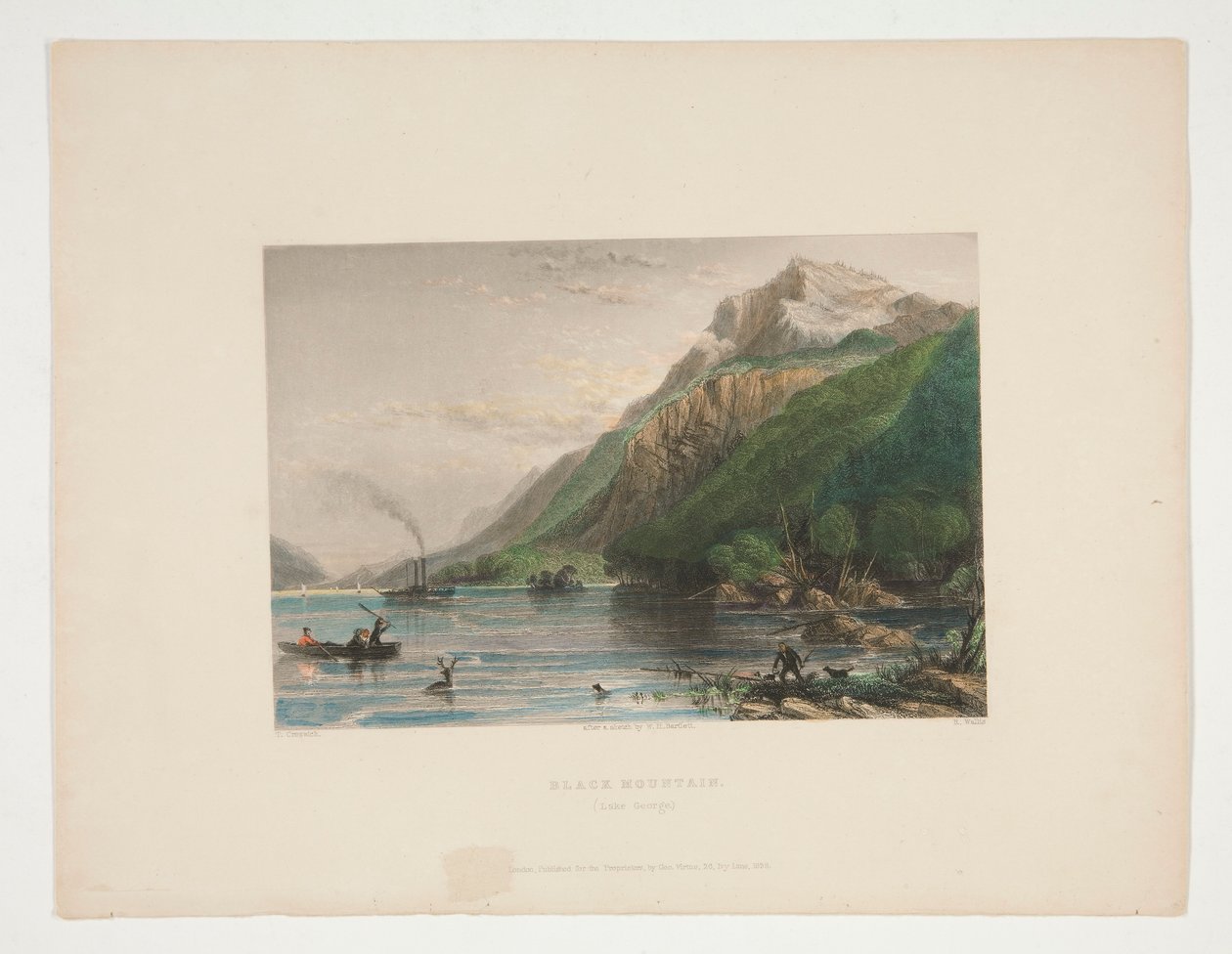 Montagne Noire (Lac George), illustration pour Nathaniel Parker Willis - Robert Wallis
