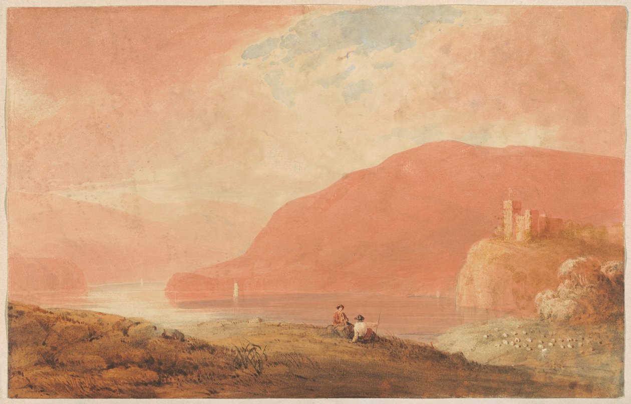 Château sur un fleuve - Robert Walter Weir