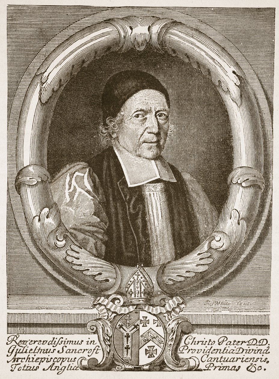 William Sancroft, archevêque de Canterbury, illustration de 