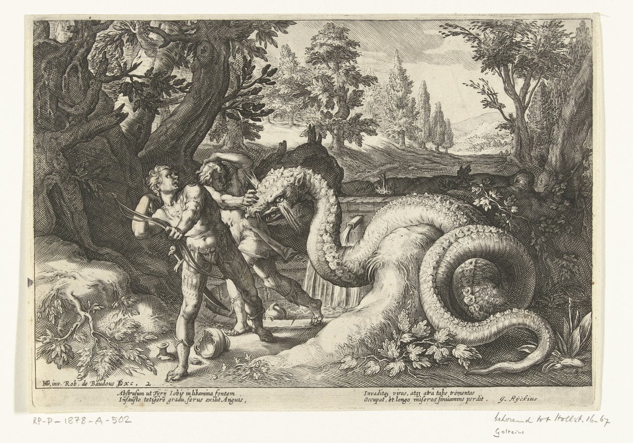 Compagnons de Cadmus dévorés par un dragon - Robert de Baudous