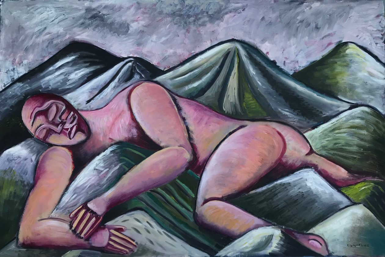 Montagne Nuve, vers 2022 (huile sur toile) - Roberto Munguia