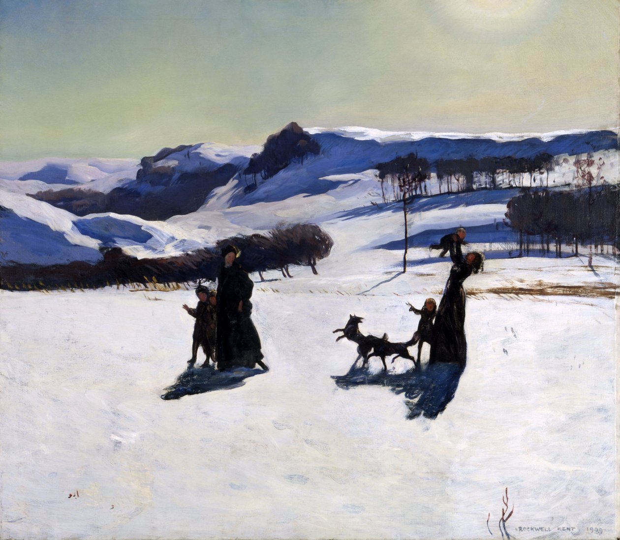 Champs de neige (Hiver dans les Berkshires) - Rockwell Kent
