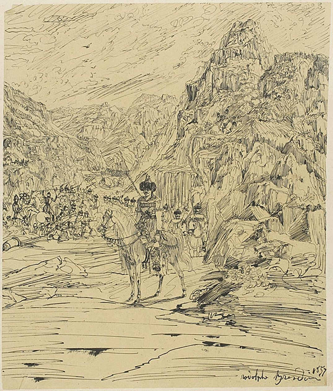 Bataille dans les montagnes - Rodolphe Bresdin