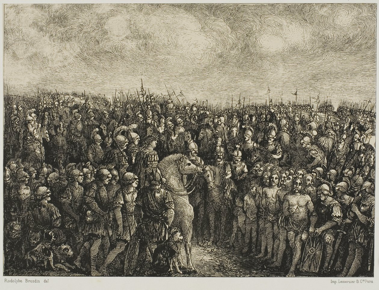 César et ses prisonniers - Rodolphe Bresdin