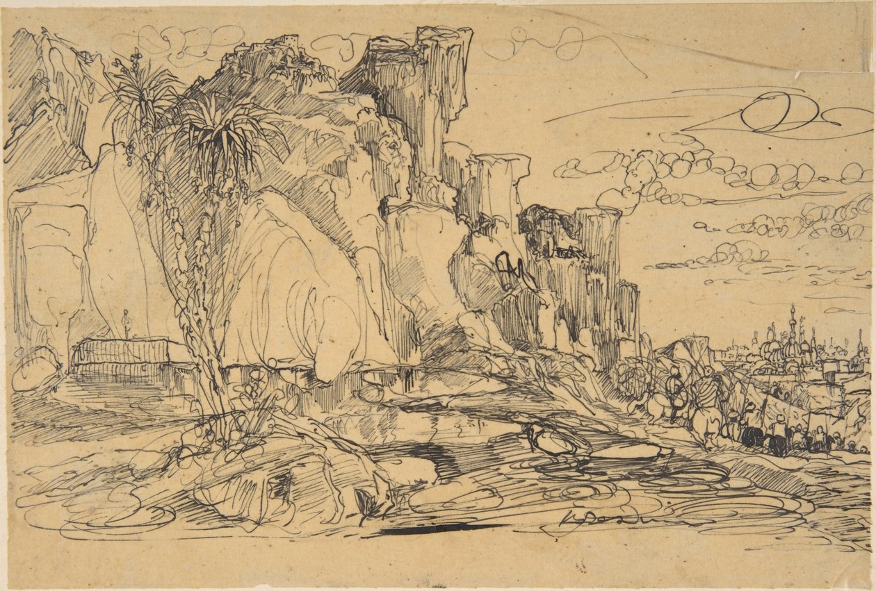 Paysage caucasien - Rodolphe Bresdin