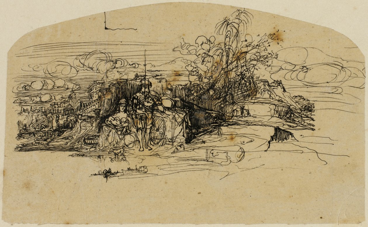 Repos avec la garde - Rodolphe Bresdin