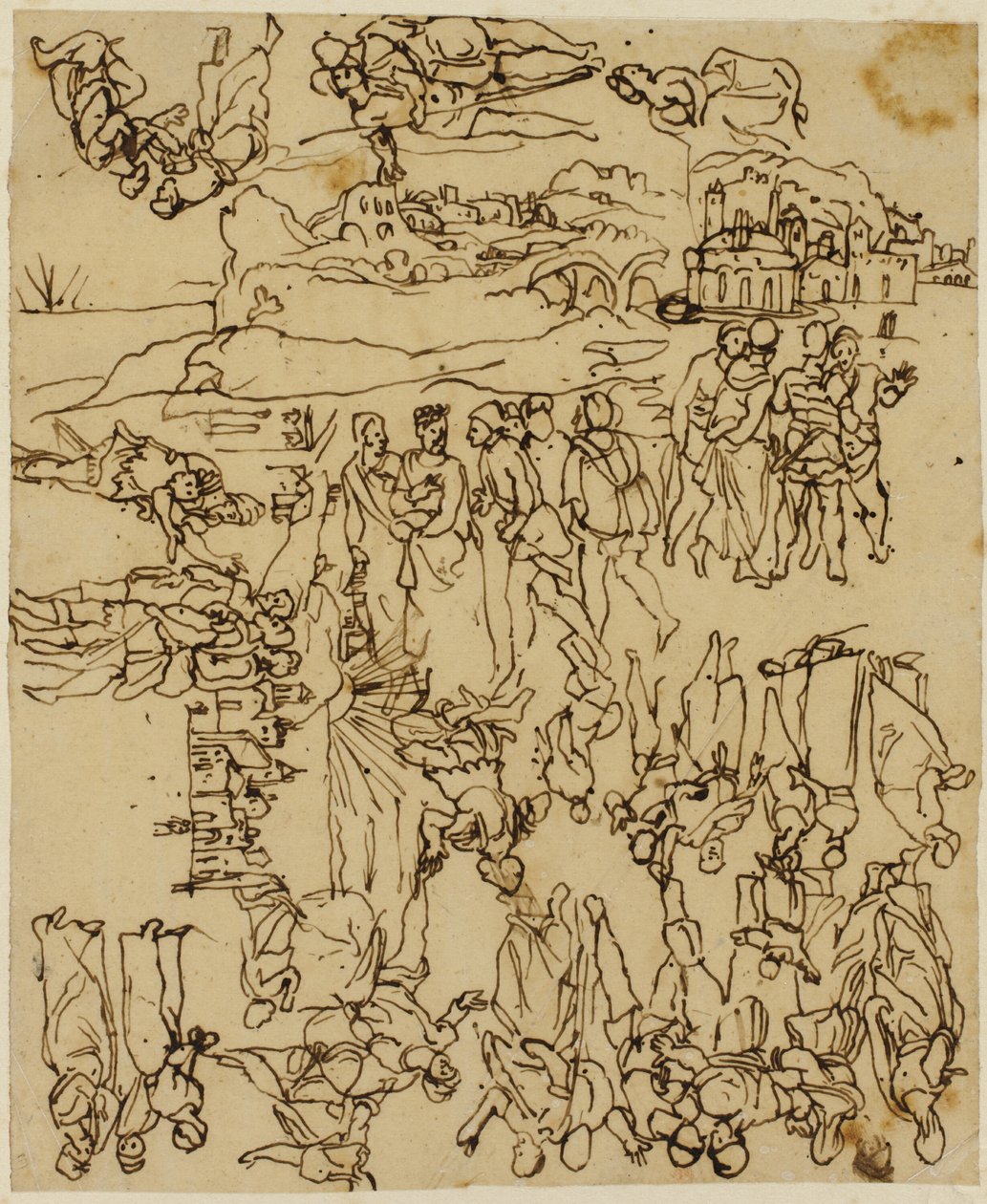 Feuille de croquis : La vie du Christ - Rodolphe Bresdin