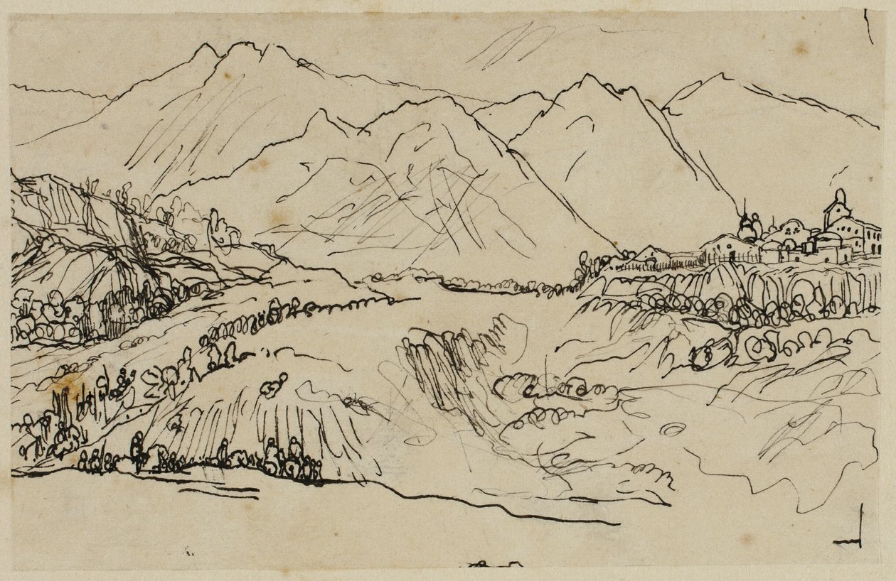 Village de montagne - Rodolphe Bresdin