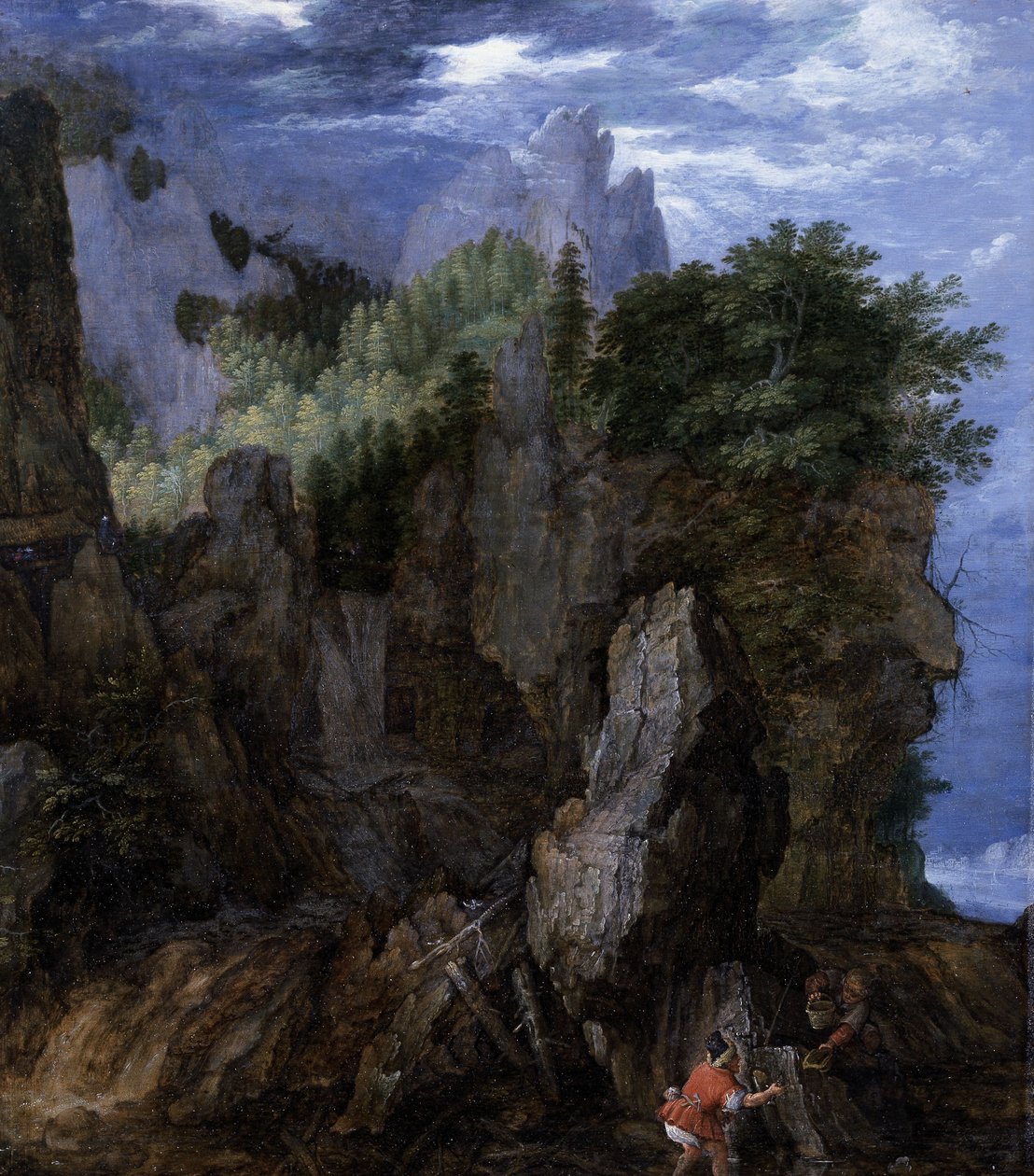 Paysage avec pêcheurs de crabes, vers 1608 (huile sur panneau) - Roelandt Jacobsz. Savery
