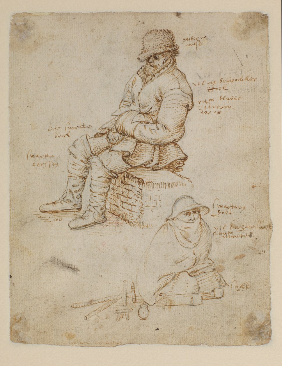 Deux figures assises (verso) - Roelandt Jacobsz. Savery
