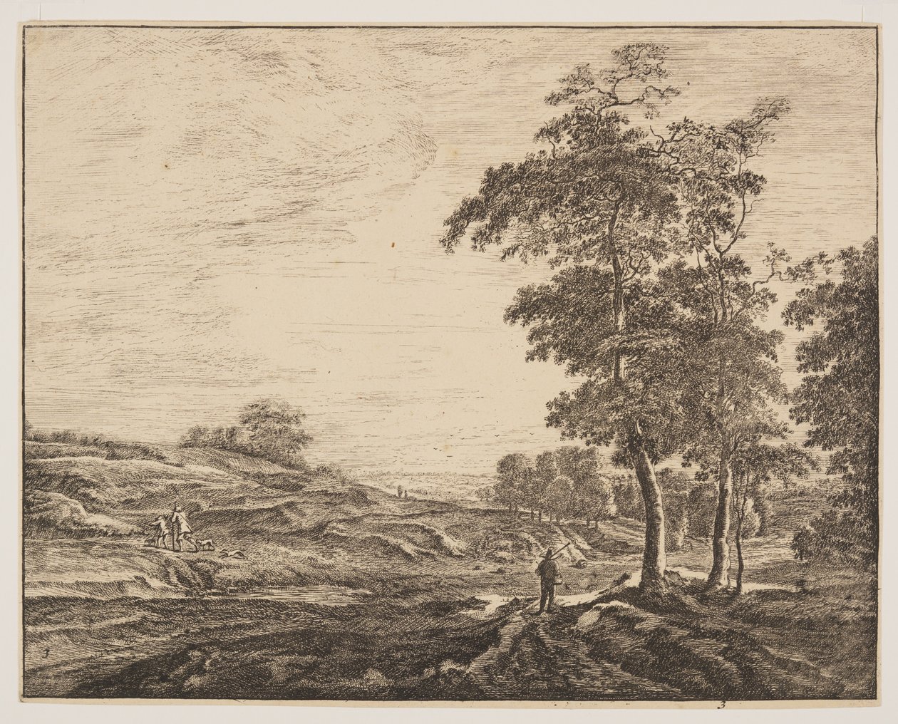 N° 3, extrait de Six vues dans le bois de La Haye - Roelant Roghman