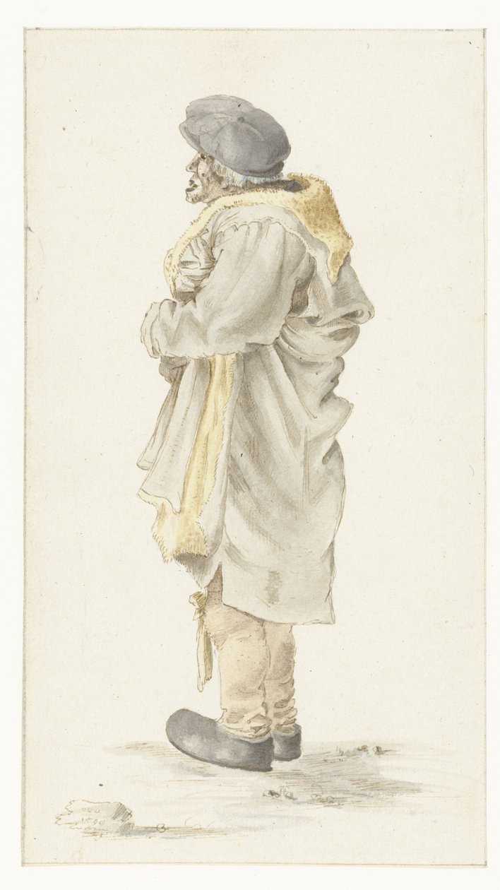Homme debout dans un manteau doublé de fourrure - Roelant Savery