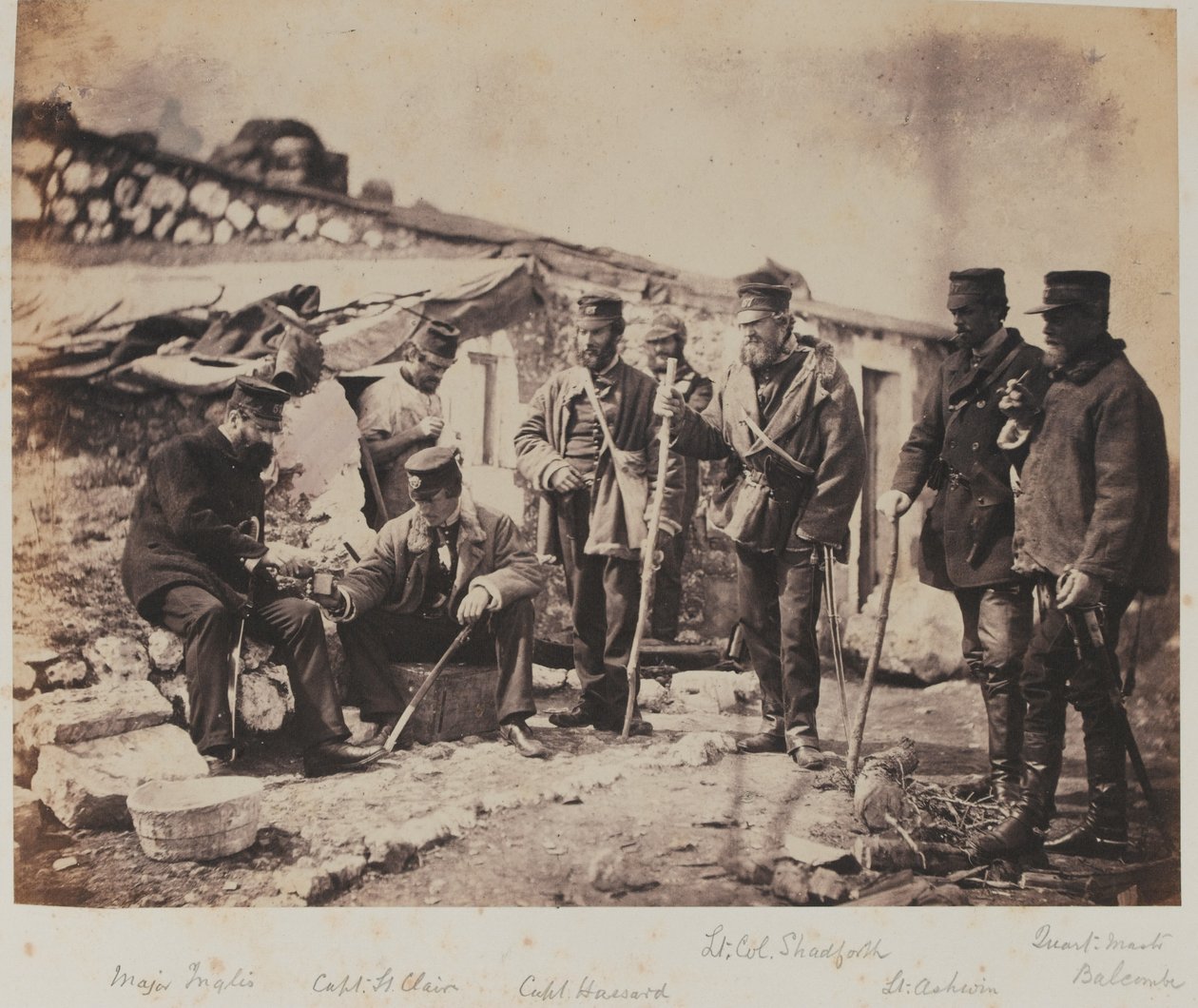 Lieutenant-colonel Thomas Shadforth et officiers du 57e régiment de pied (West Middlesex), d