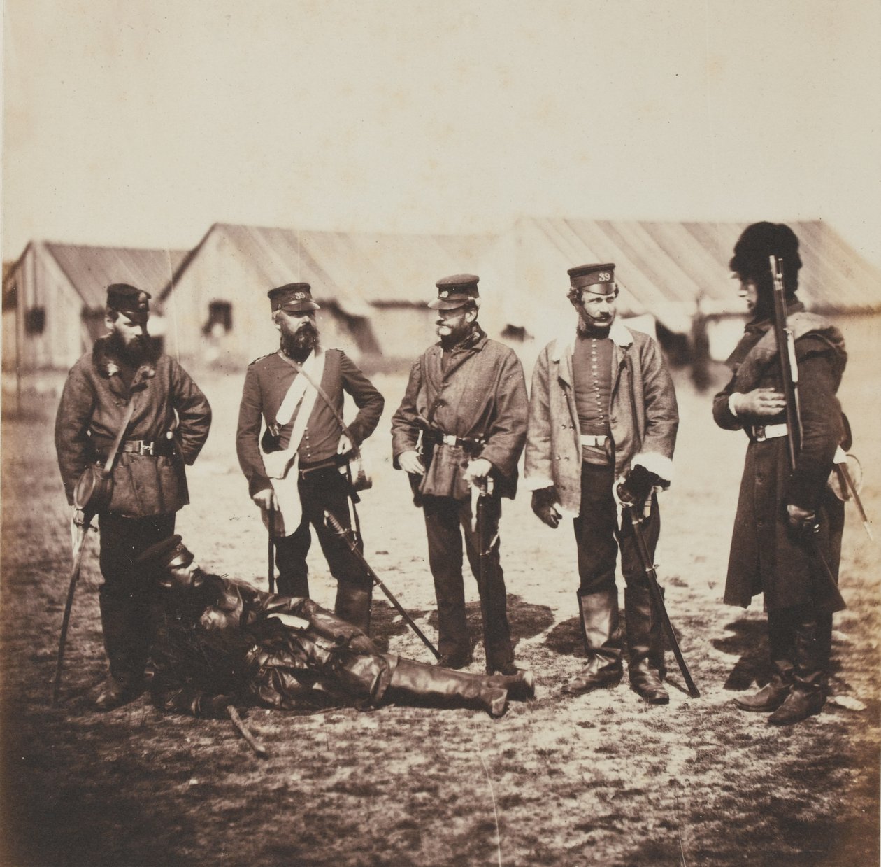 Lieutenant-général William Munro et officiers du 39e régiment de pied (Dorsetshire), d
