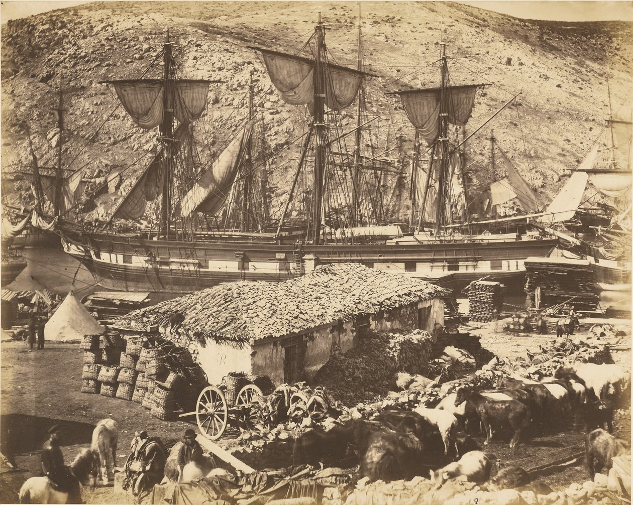 Port de Balaklava, le quai à bestiaux - Roger Fenton