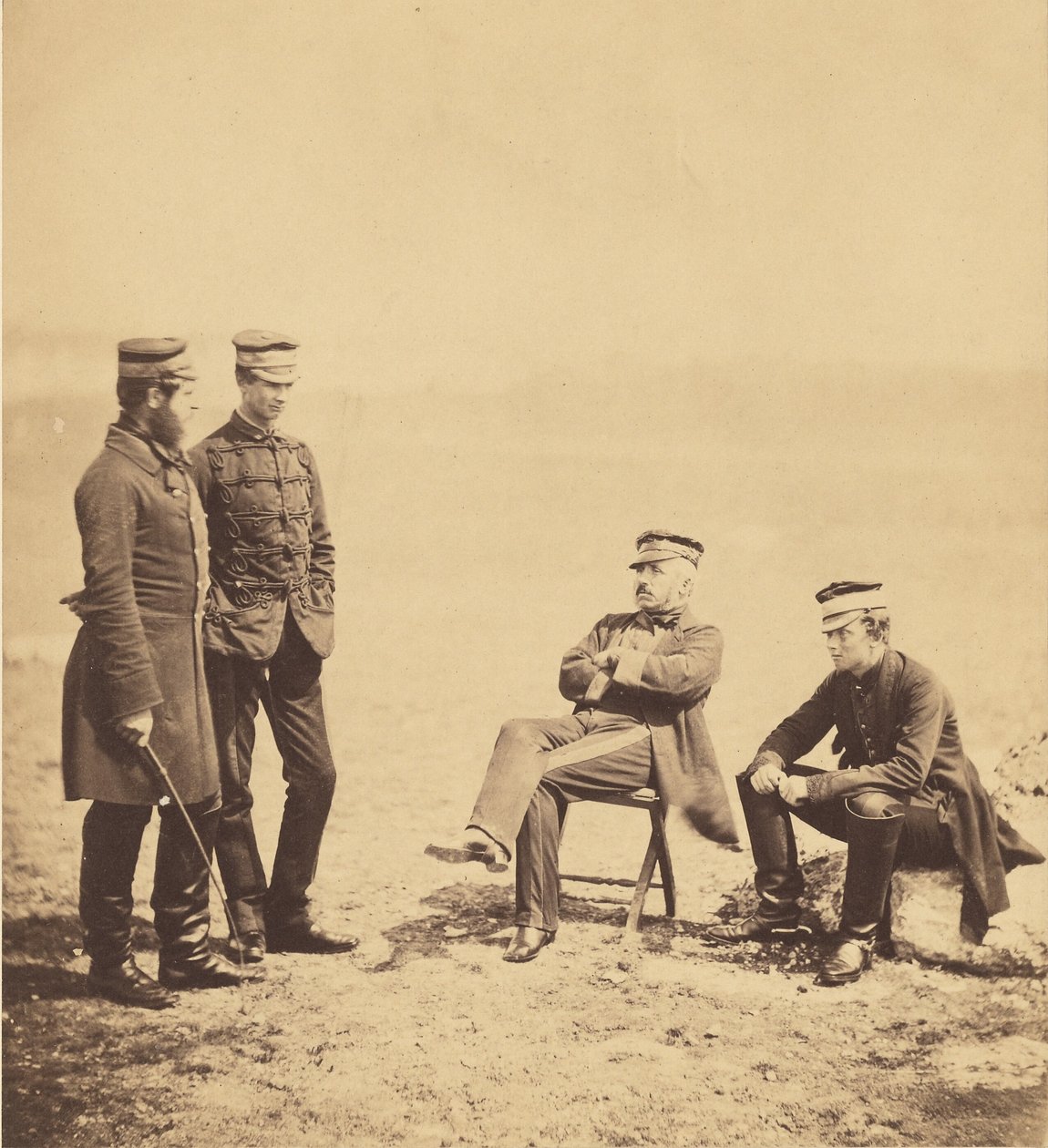 Le lieutenant-général Barnard et son état-major - Roger Fenton