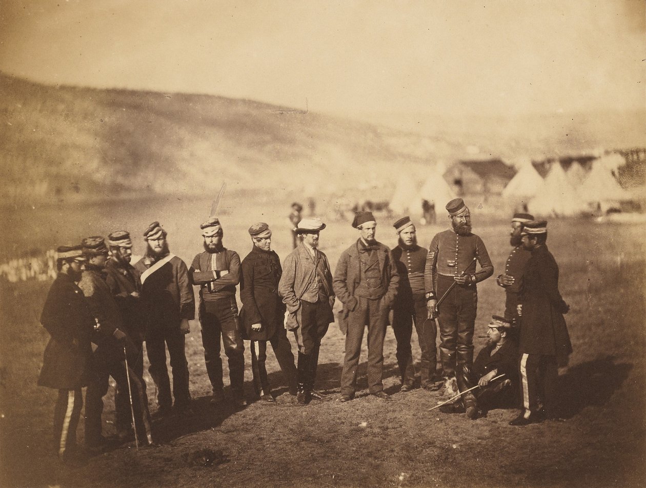 Le major Burton et les officiers du 5e régiment des gardes dragons - Roger Fenton