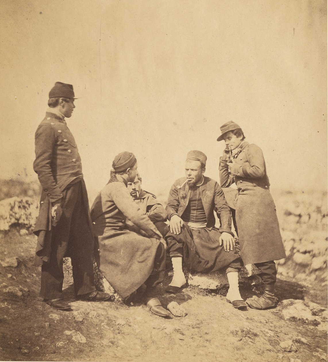 Zouaves et soldats de ligne - Roger Fenton
