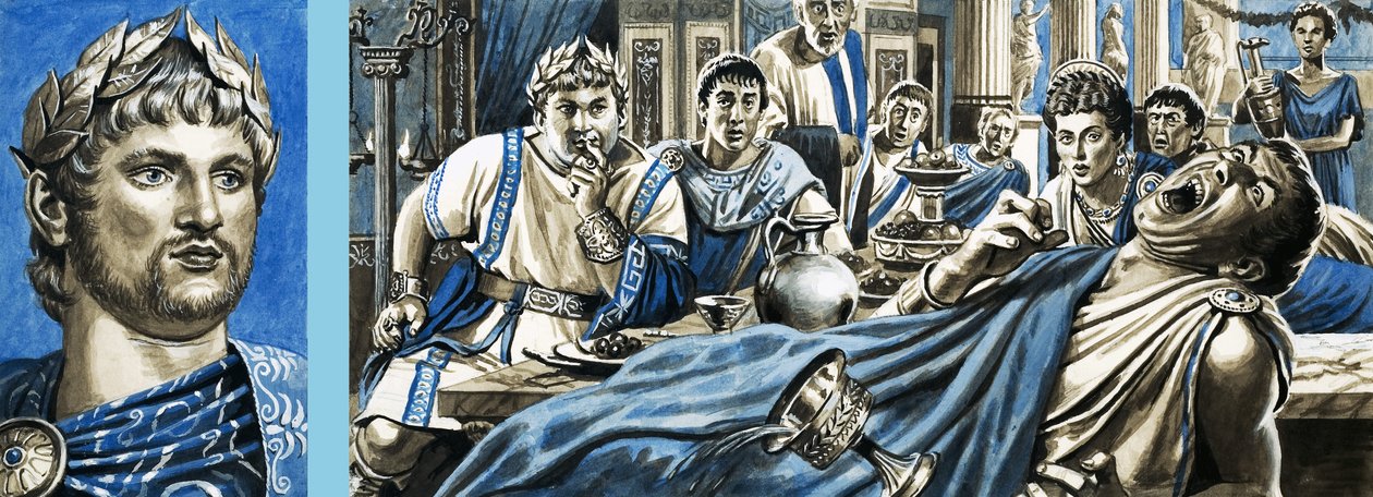 Portrait de Néron et Néron assistant à la mort de Britannicus - Roger Payne