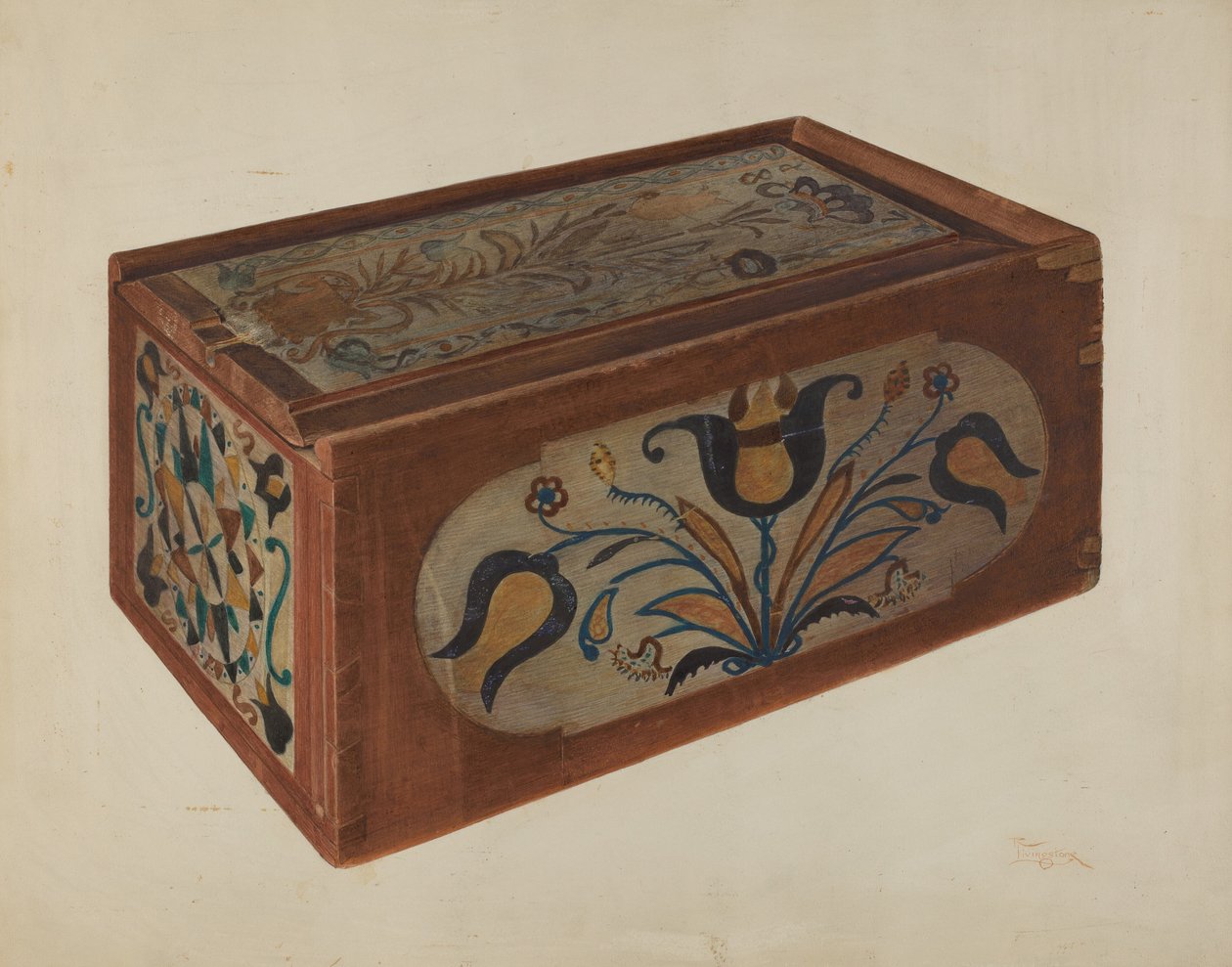 Boîte à bougies allemande de Pennsylvanie - Rolland Livingstone