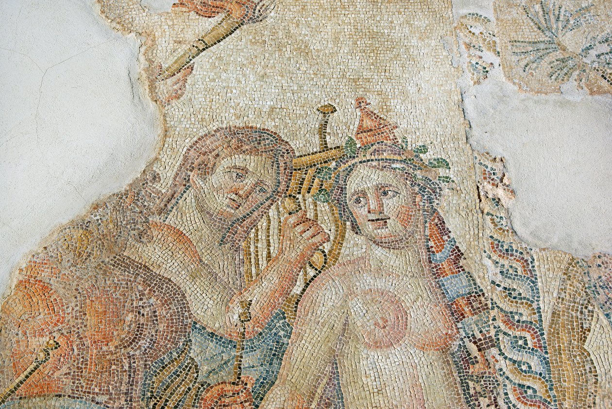 Un centaure charme une Ménade, détail de La procession triomphale de Dionysos, Maison d