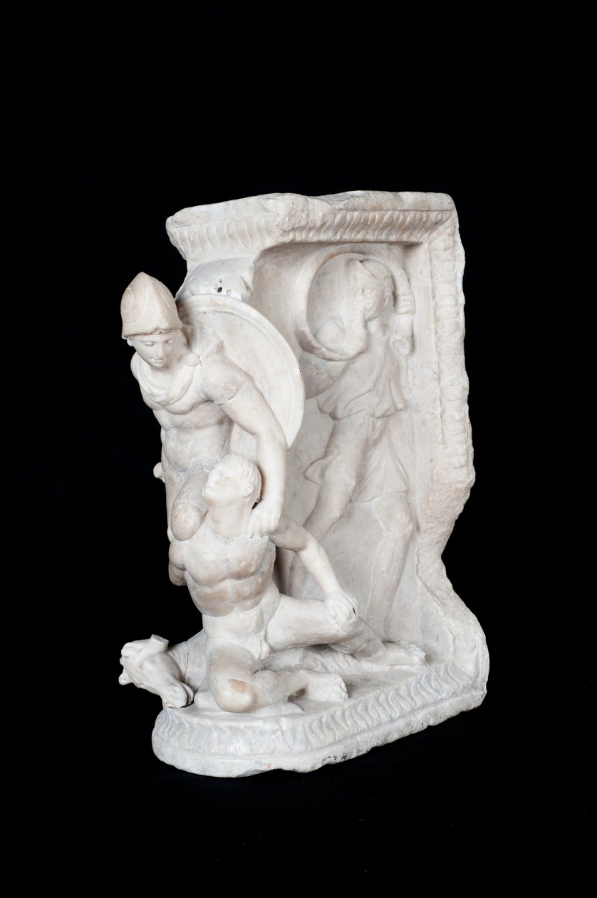 Relief avec guerrier et chevalier - Roman
