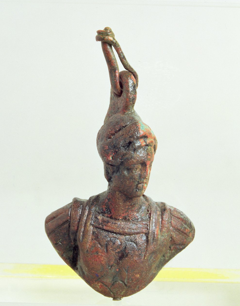 Poids pour balances en forme de buste de Minerve, Romain - Roman