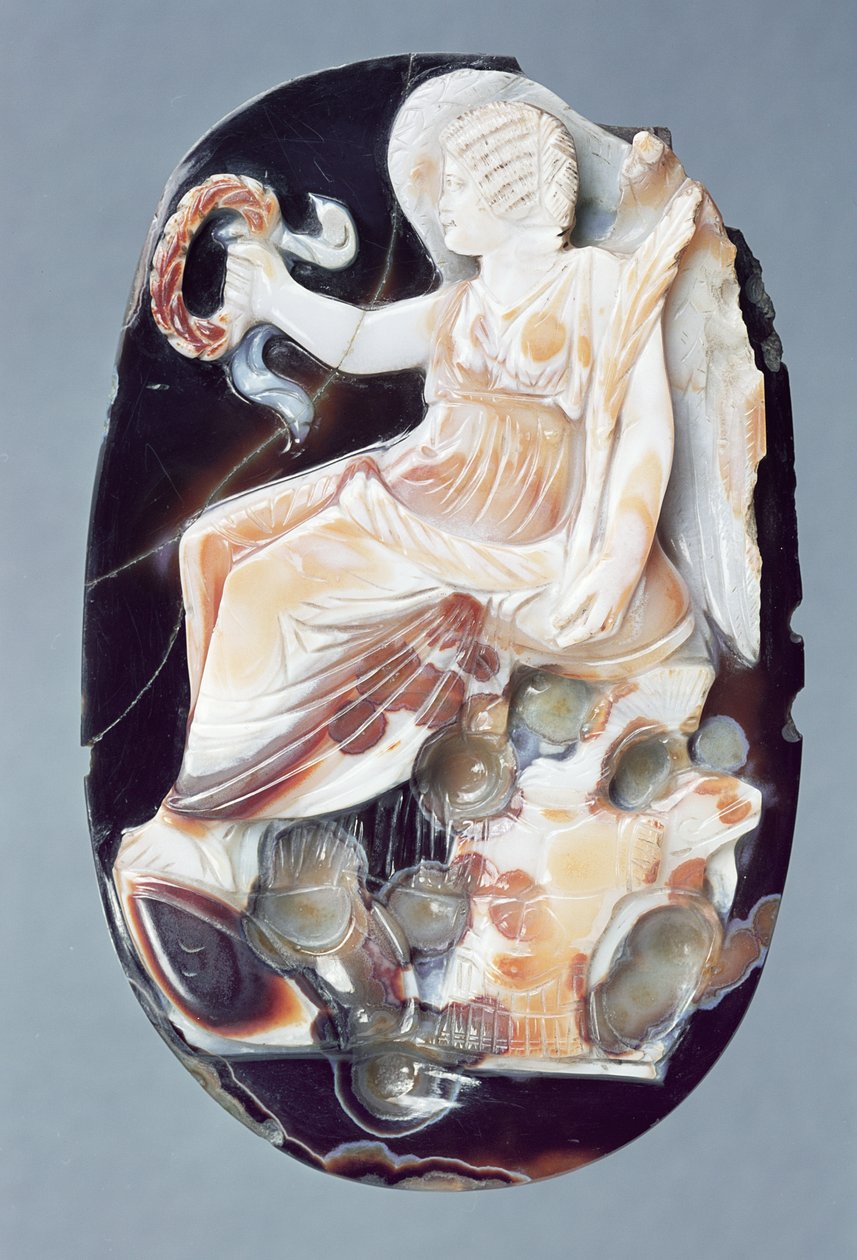 Camée représentant Julia Domna en tant que Victoire, vers 200 après J.-C. - Roman