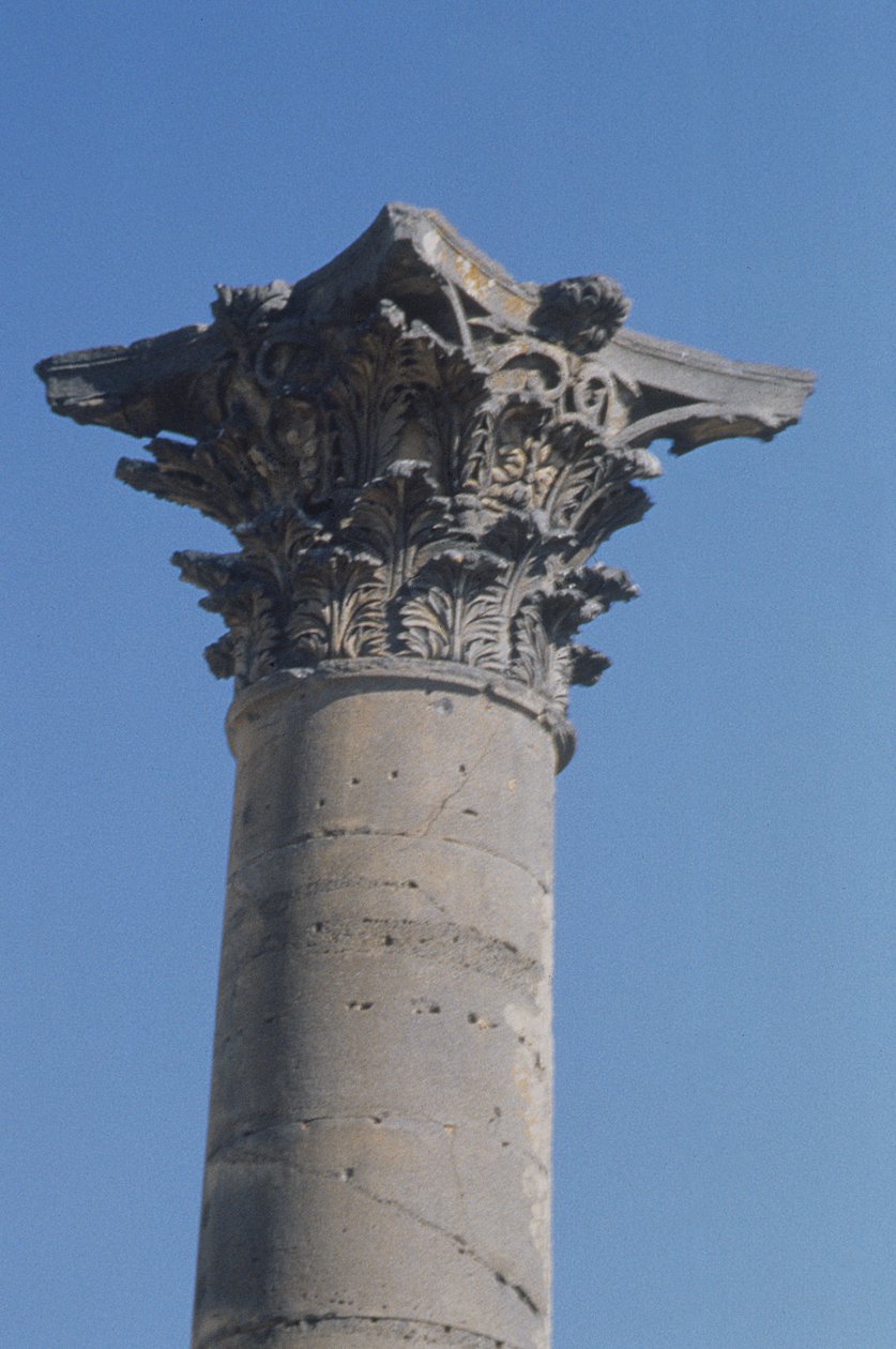 Colonne avec un chapiteau corinthien du nymphée, romain, IIe siècle - Roman