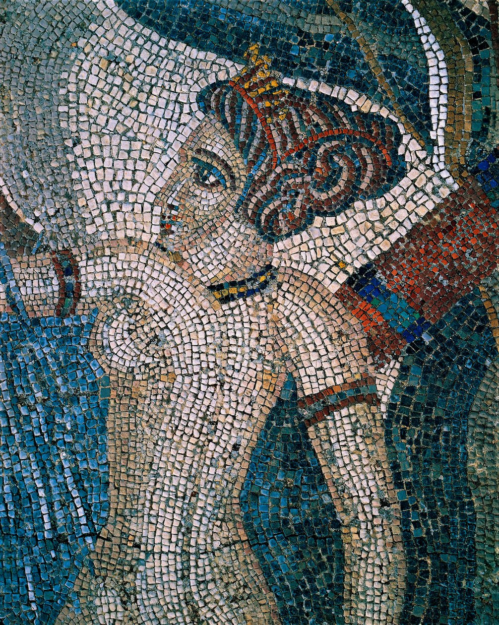 Diane se baignant, 2eme-3eme siecle (mosaique) - Roman