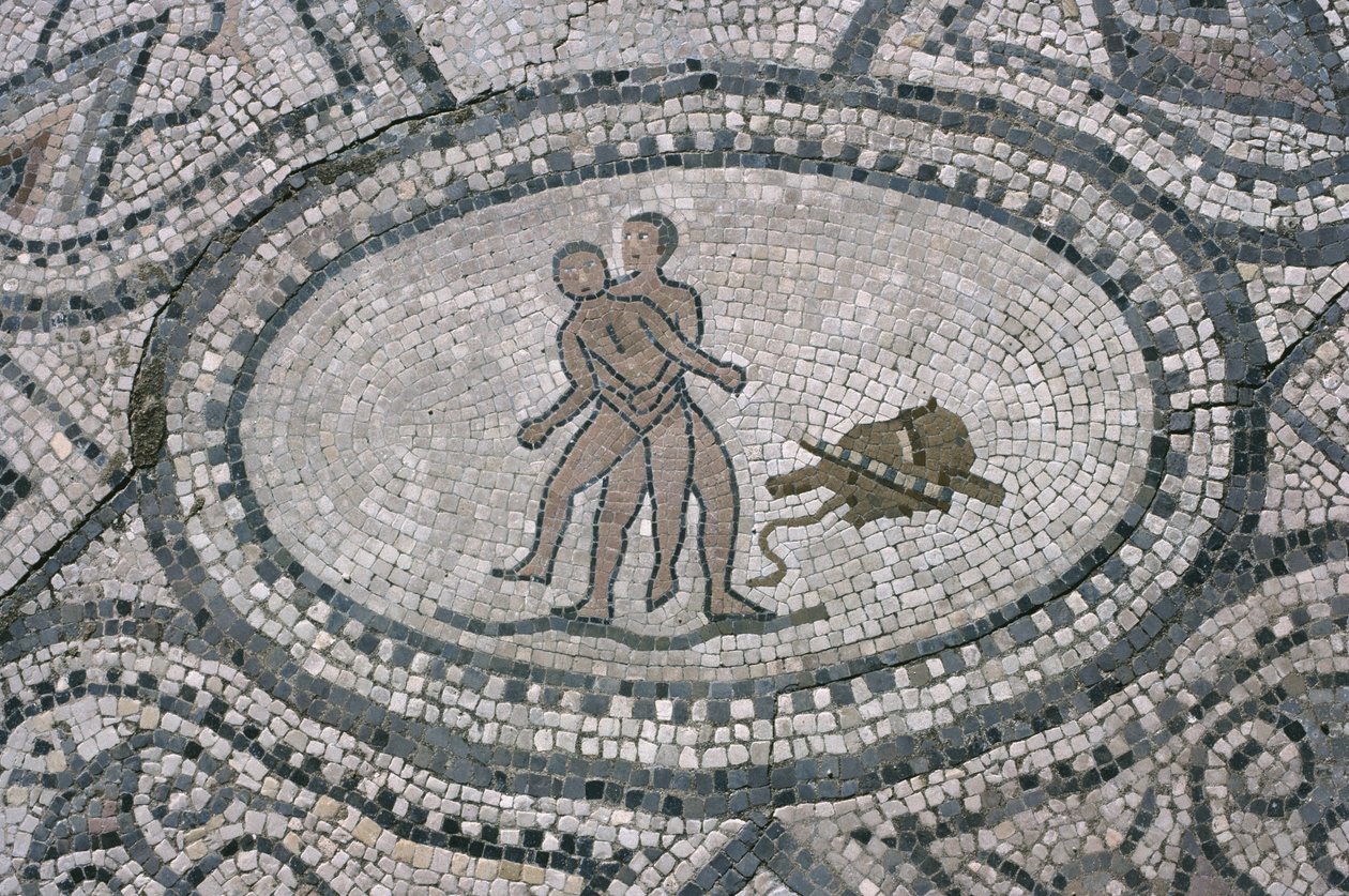 Hercule et Antée, du sol de 